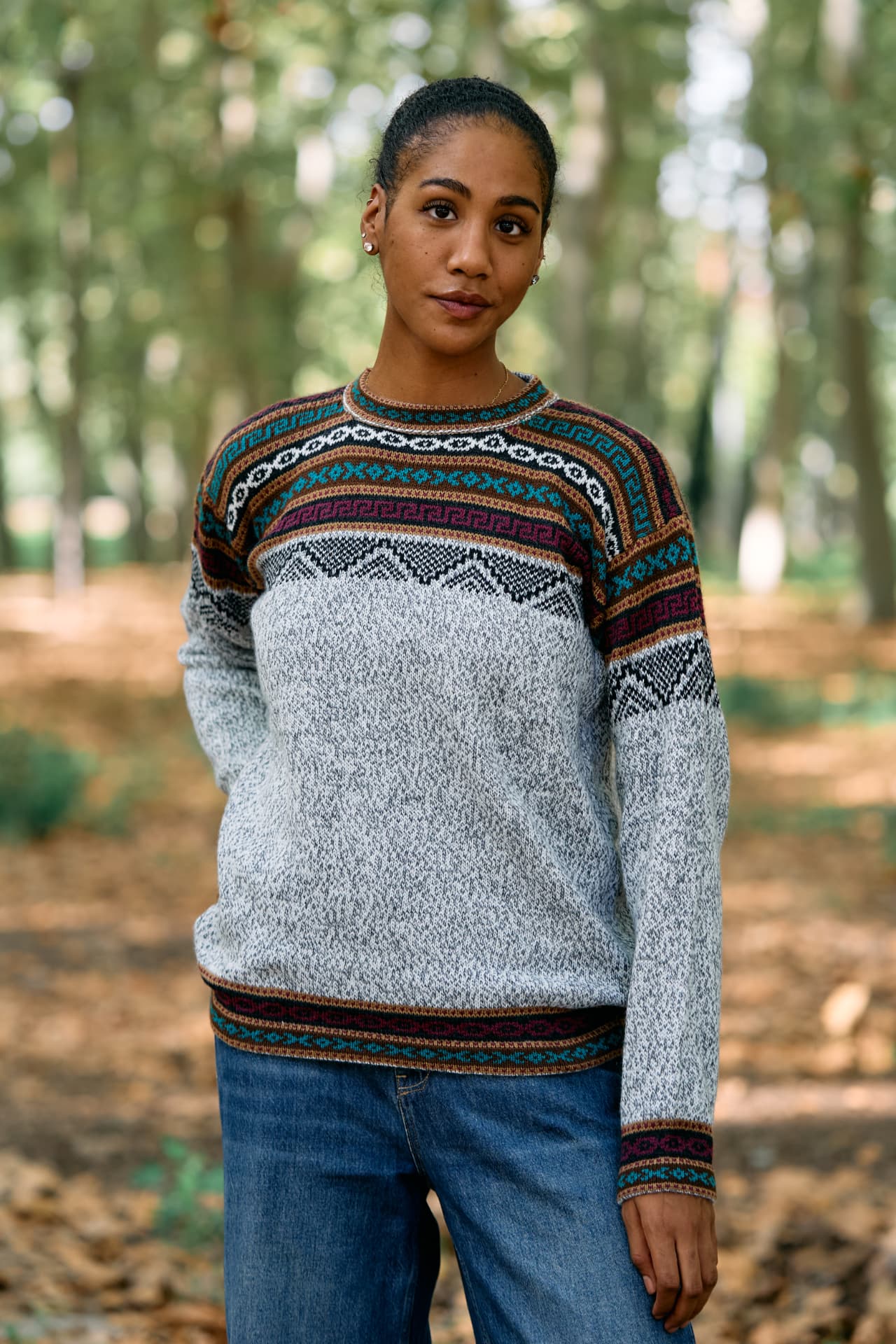 Suéter de alpaca peruano hecho a mano